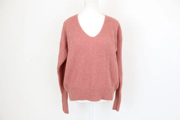 Pink V-Neck Jersey – Size XS | Thrift Finds