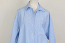 Blue and white striped long-sleeved shirt - L-2
