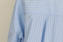 Blue and white striped long-sleeved shirt - L-5