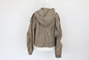 Grey polyester cropped jacket with large breast pockets - M-2