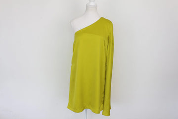 Lime Green Asymmetric Mini Dress – Size L | Brand new