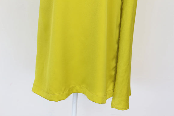 Lime green asymmetrical mini dress - L