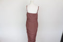 Pale purple ruched form-fitting midi dress - XL-6