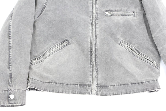 ZARA grey denim jacket with zip pockets - 28