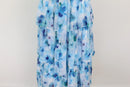 Blue floral print halterneck tiered maxi dress - S-4