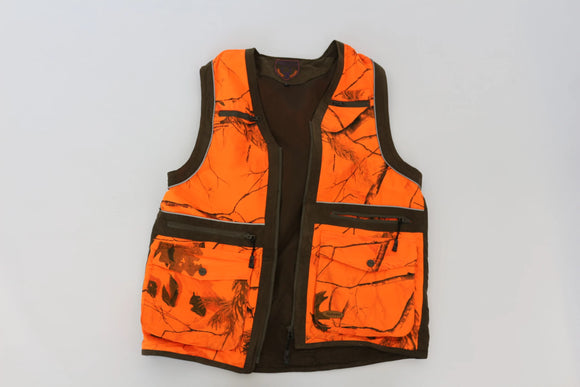Hubertus orange hunting vest with Realtree camouflage pattern - XL