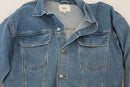 Light blue and light grey denim jacket with elastic waistband - M-2