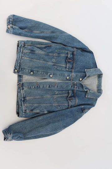Medium Blue Oversized Denim Jacket – L