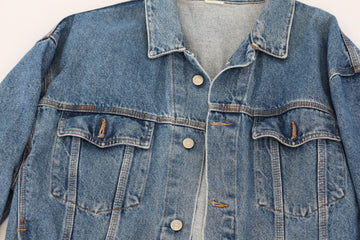 Medium Blue Oversized Denim Jacket – L - 0