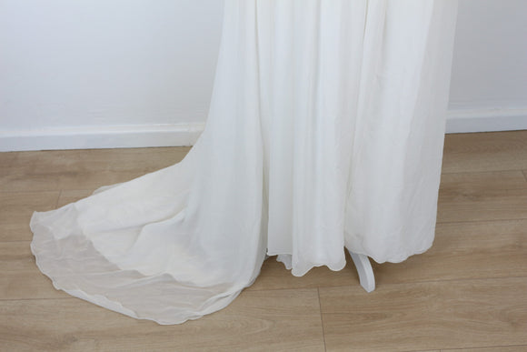 Bride & Co. Soft White Wedding Dress, Including Veil - 2/XS