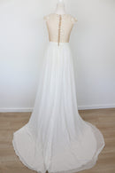 Bride & Co. Soft White Wedding Dress, Including Veil - 2/XS-7