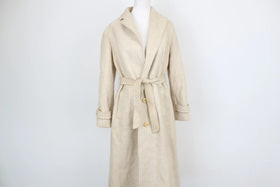 Cream long vintage coat - 14