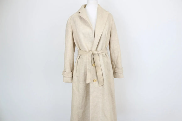 Cream long vintage coat - 14