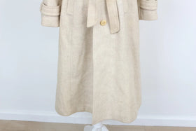 Cream long vintage coat - 14 - 0