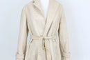 Cream long vintage coat - 14-3