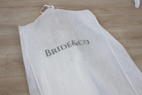 Bride & Co. Soft White Wedding Dress, Including Veil - 2/XS