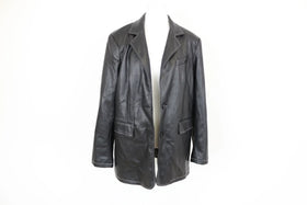 Faux leather blazer style jacket - 36