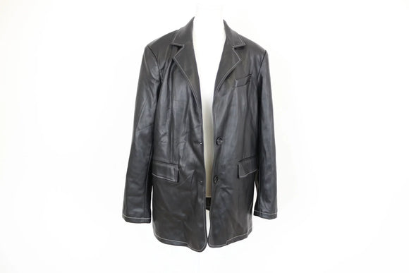 Faux leather blazer style jacket - 36