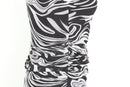 Black and white patterned sleeveless form-fitting maxi dress - M-6