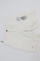 Bogart white high-waisted shorts with sequined embroidery - M-1