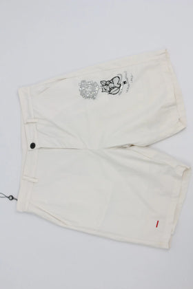 Bogart white high-waisted shorts with sequined embroidery - M