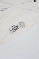 Bogart white high-waisted shorts with sequined embroidery - M-2