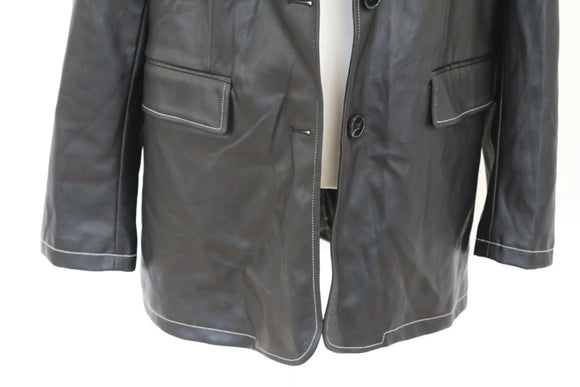 Faux leather blazer style jacket - 36