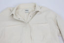 ZARA white denim shirt with silver snap buttons - S-2