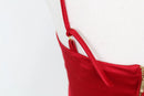 Bright red strap corset crop top - L-4