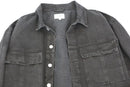 C&A black denim jacket with engraved silver buttons - L-2