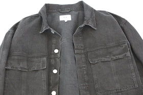 C&A black denim jacket with engraved silver buttons - L - 0