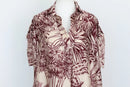 Maroon and peach jungle-patterned shirt dress - M-3