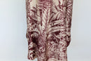 Maroon and peach jungle-patterned shirt dress - M-4