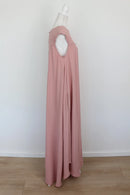 Pastel pink A-line sleeveless maxi dress - L-4