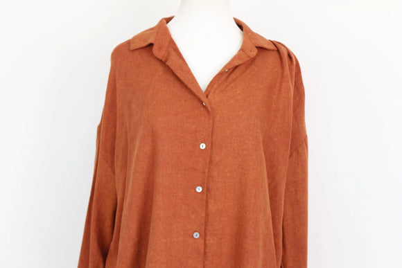 Paramount burnt orange long-sleeved shirt - M
