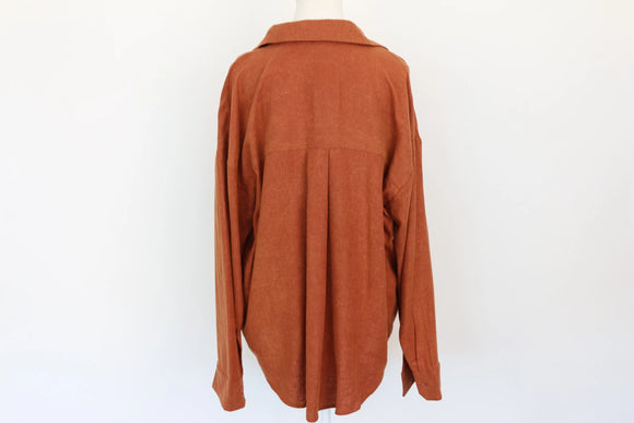Paramount burnt orange long-sleeved shirt - M