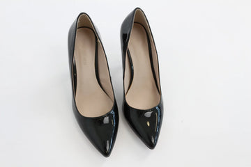 Forever New Black Patent Leather Pointed-Toe Stilettos – EU 38 - 0