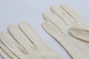 Off-white gloves with white beading - S-3