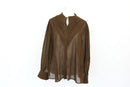 Paramount dark green long-sleeved embroided shirt - S-1