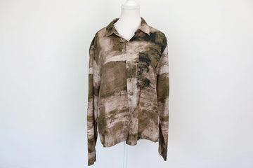 Green Tonal Long-Sleeve Shirt – Size L | Brand new
