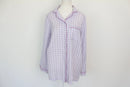 Purple checkered shirt with breast pocket - S-1