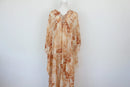 Paramount peach floral dress with white shell detailing - XL-1