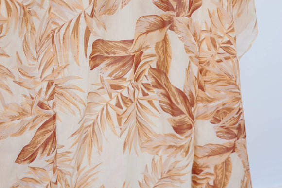 Paramount peach floral dress with white shell detailing - XL