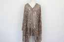 Paramount printed chiffon shirt with beaded collar - XL-1