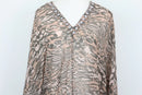 Paramount printed chiffon shirt with beaded collar - XL-2