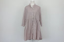 Brown and white stripe shirt dress - 38-1