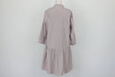 Brown and white stripe shirt dress - 38-3