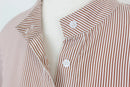 Brown and white stripe shirt dress - 38-5
