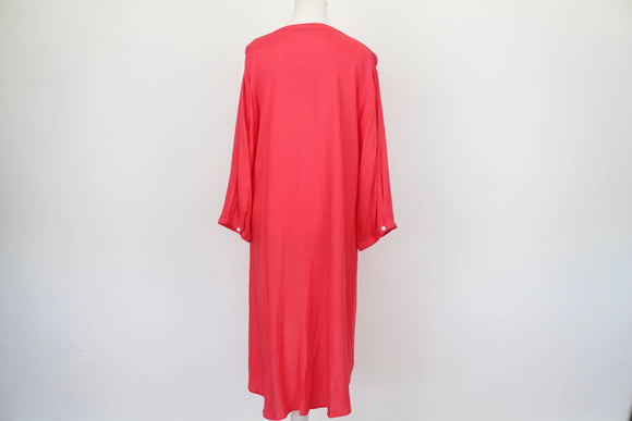 Pink buttoned down dress - M