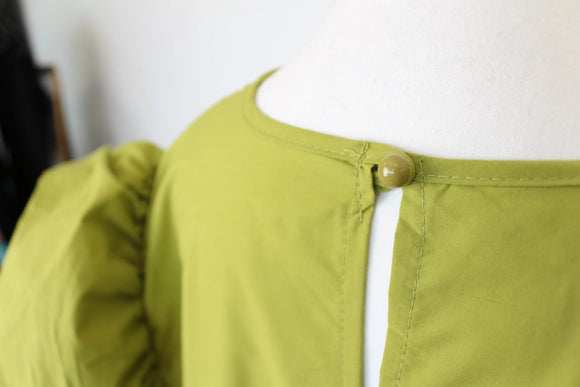 Bright green trapeze style dress - 44
